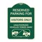 Signmission Reserved Parking for Visitors Unauthorized Vehicles Towed Away Alum Sign, 24" x 18", G-1824-23070 A-DES-G-1824-23070 - alternate 1